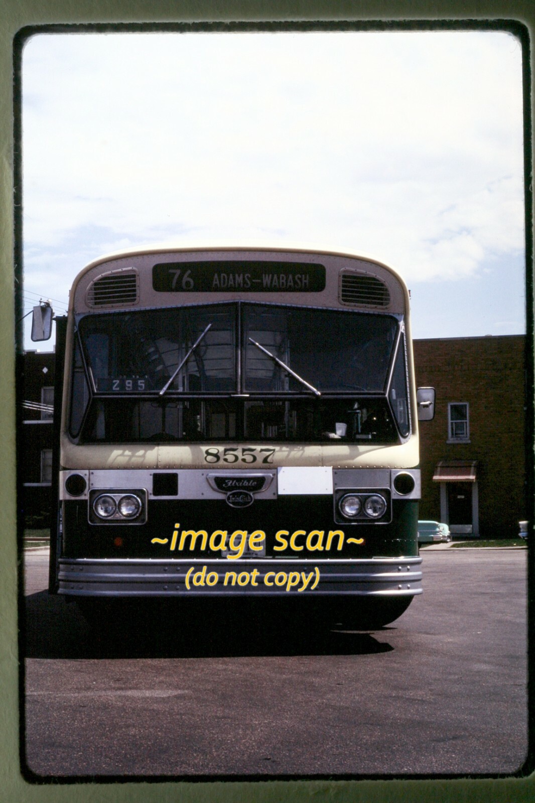 CTA Chicago Transit Bus 8557 in 1965, Kodachrome Slide h17b