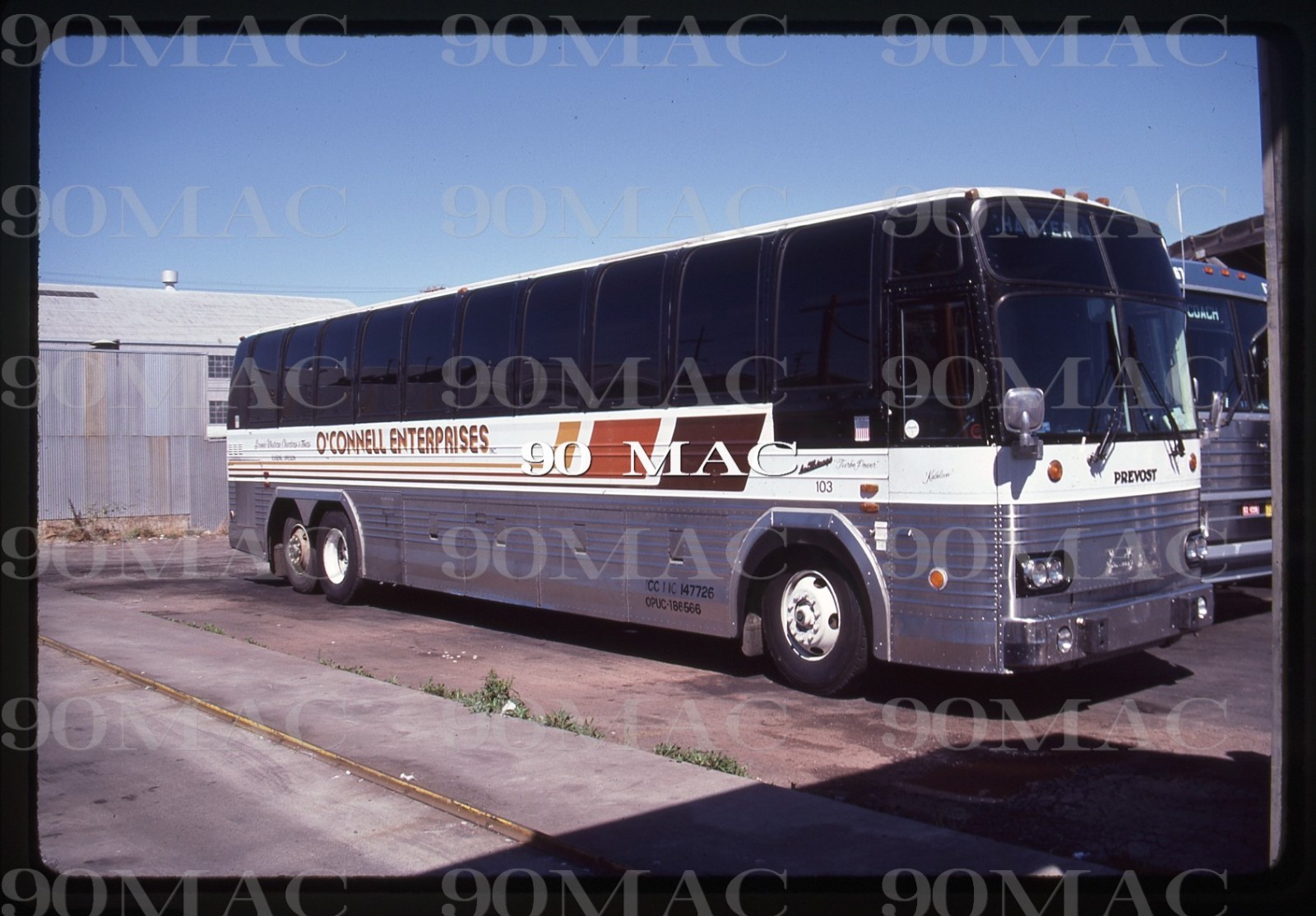 AMERICOACH. PREVOST COACH #103. San Francisco (CA). Original Slide 1985.