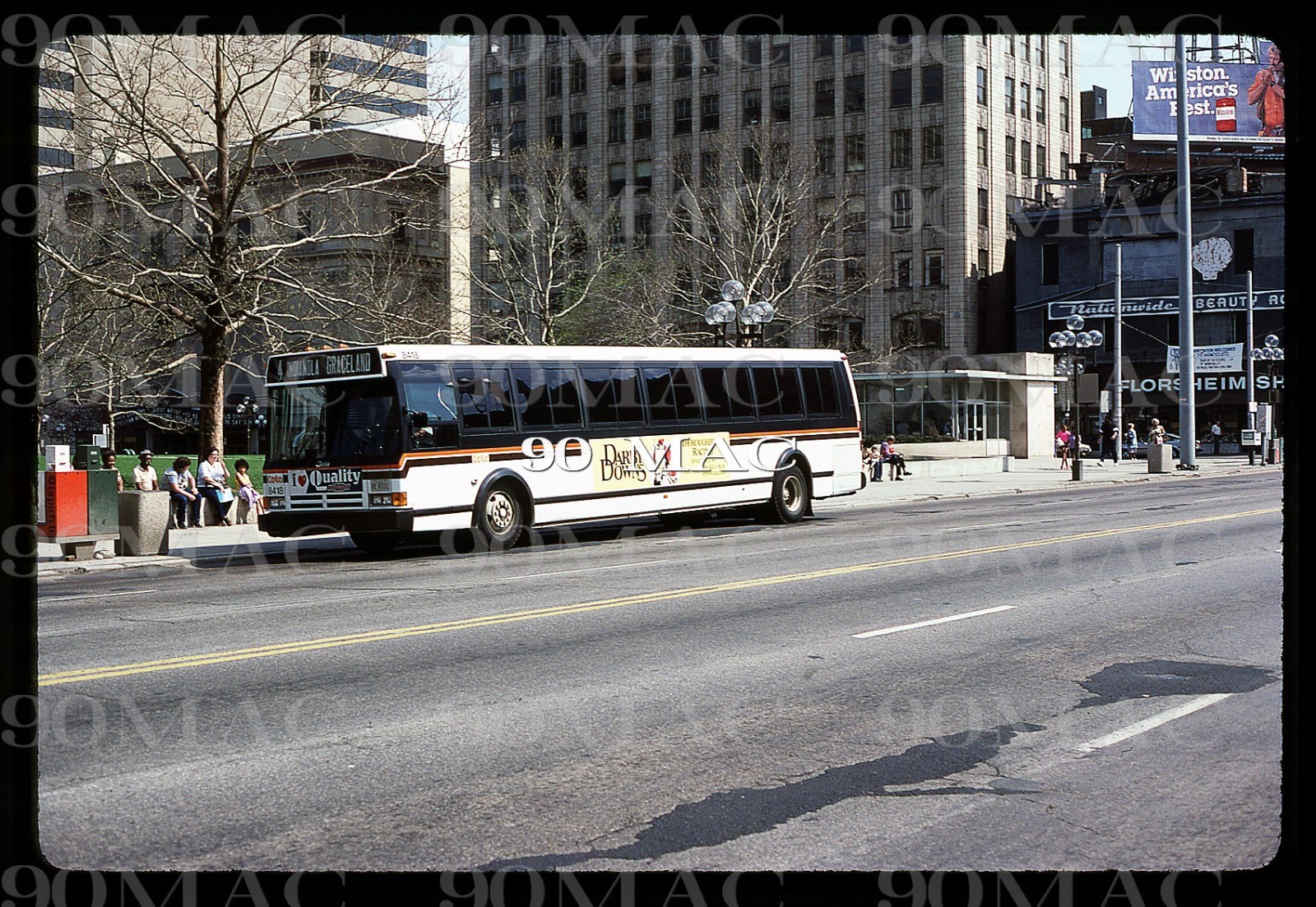 COTA. FLXIBLE METRO BUS #8418. Columbus (OH). Original Slide 1985.