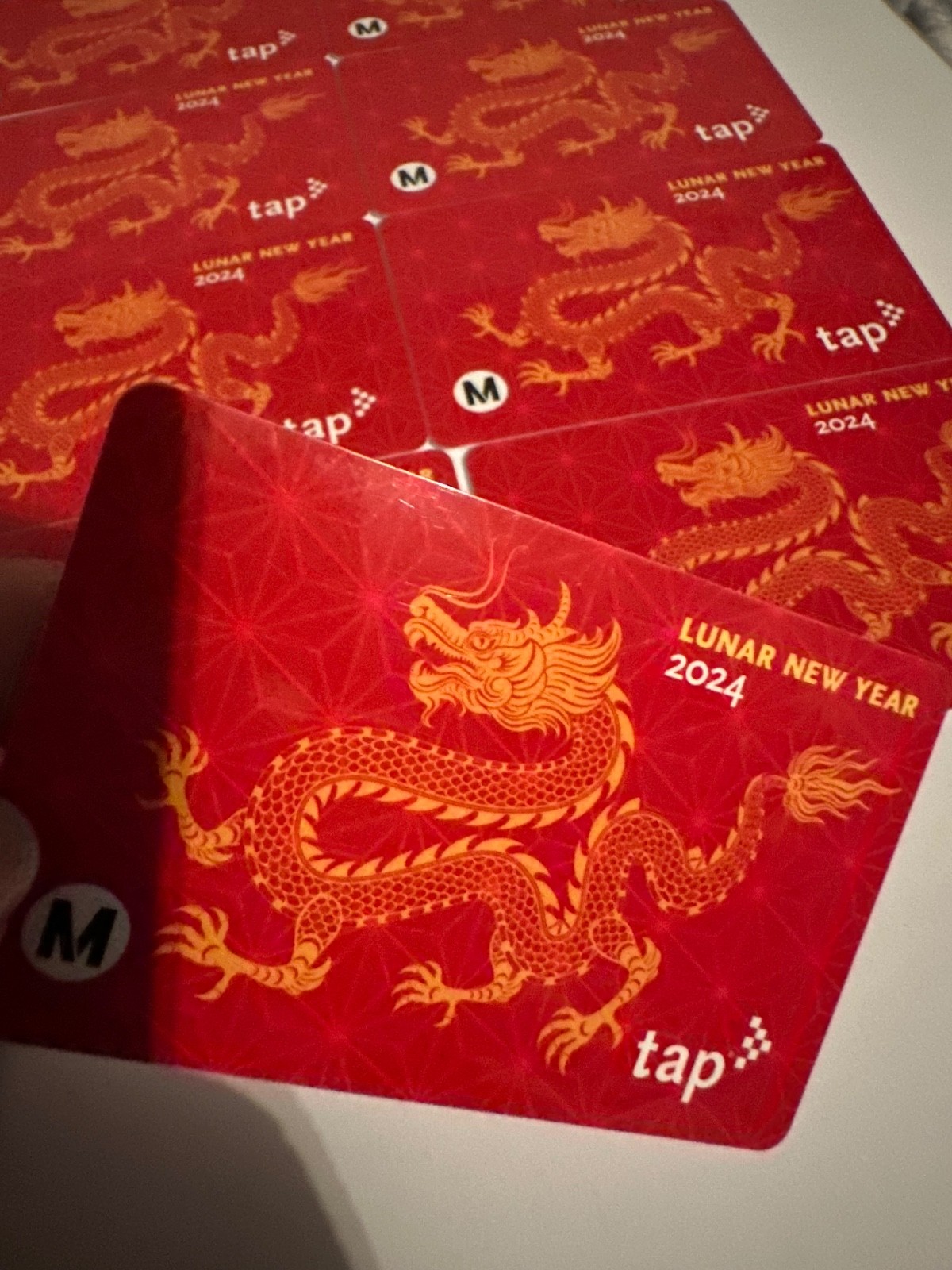 Metro TAP Lunar New Year 2024 Dragon Red Bus Subway Transit Limtd NOT Loadable