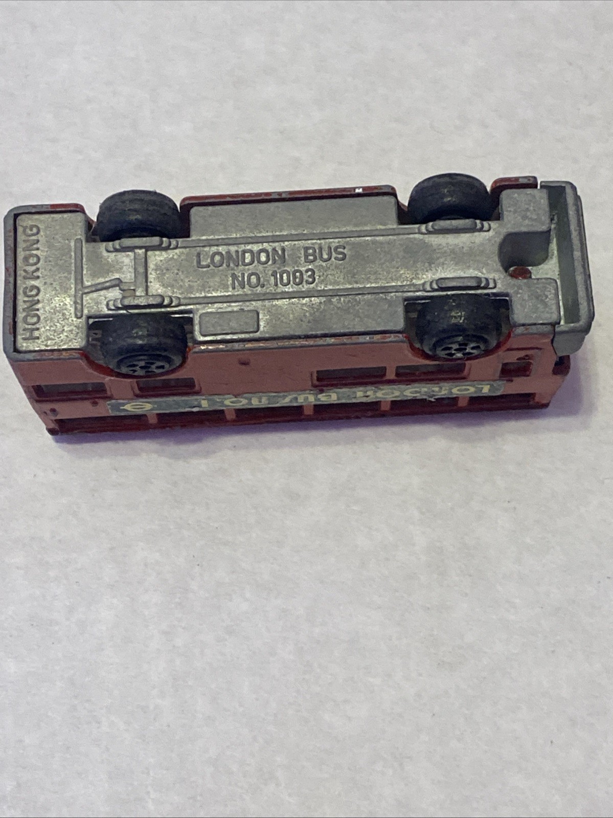 London Bus No. 1 Diecast Red Double Decker Bus Hong Kong #1003 Red
