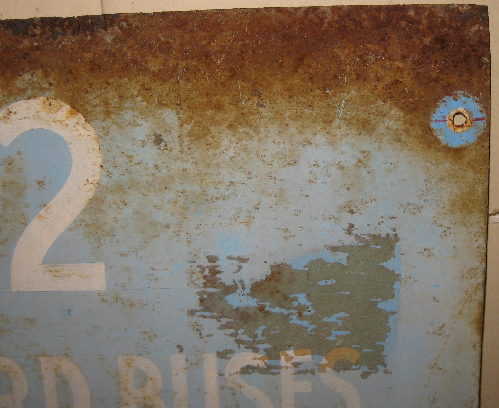 Original Vintage 1940s ‘COLUMBIA STATION’ BOSTON City Bus Station Painted SIGN