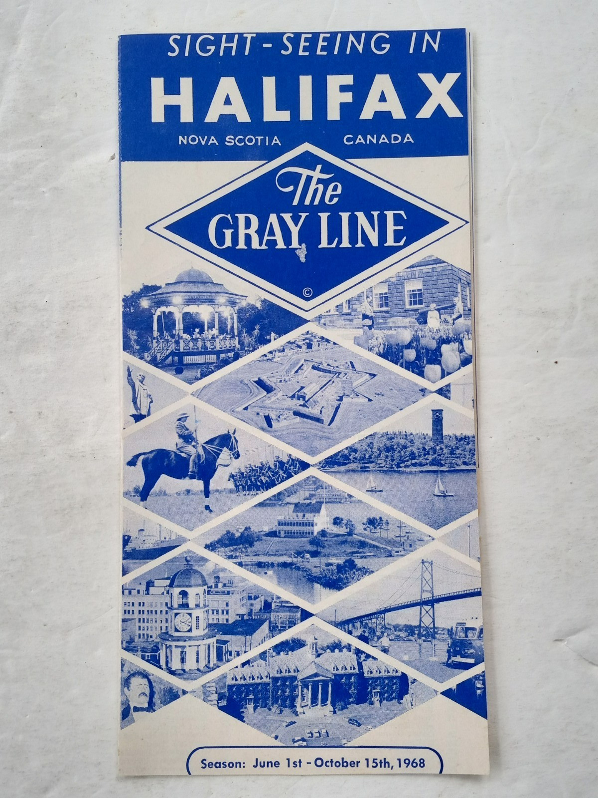 GRAY LINE Bus Tours Halifax Canada 1968 Timetables Pamphlet Sight Seeing Map