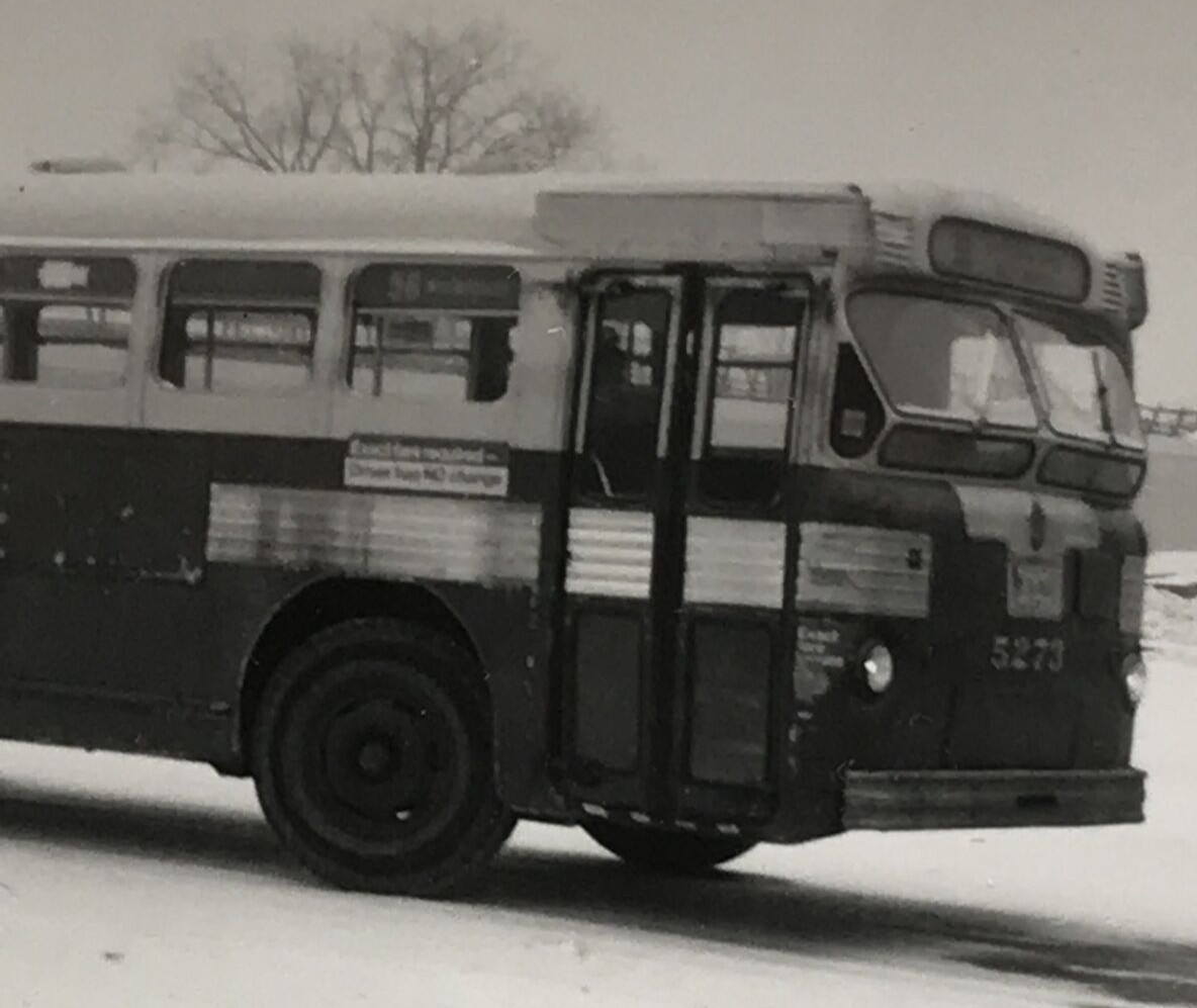 Bus Chicago Transit Authority CTA #5273 Route 56 B&W Photograph