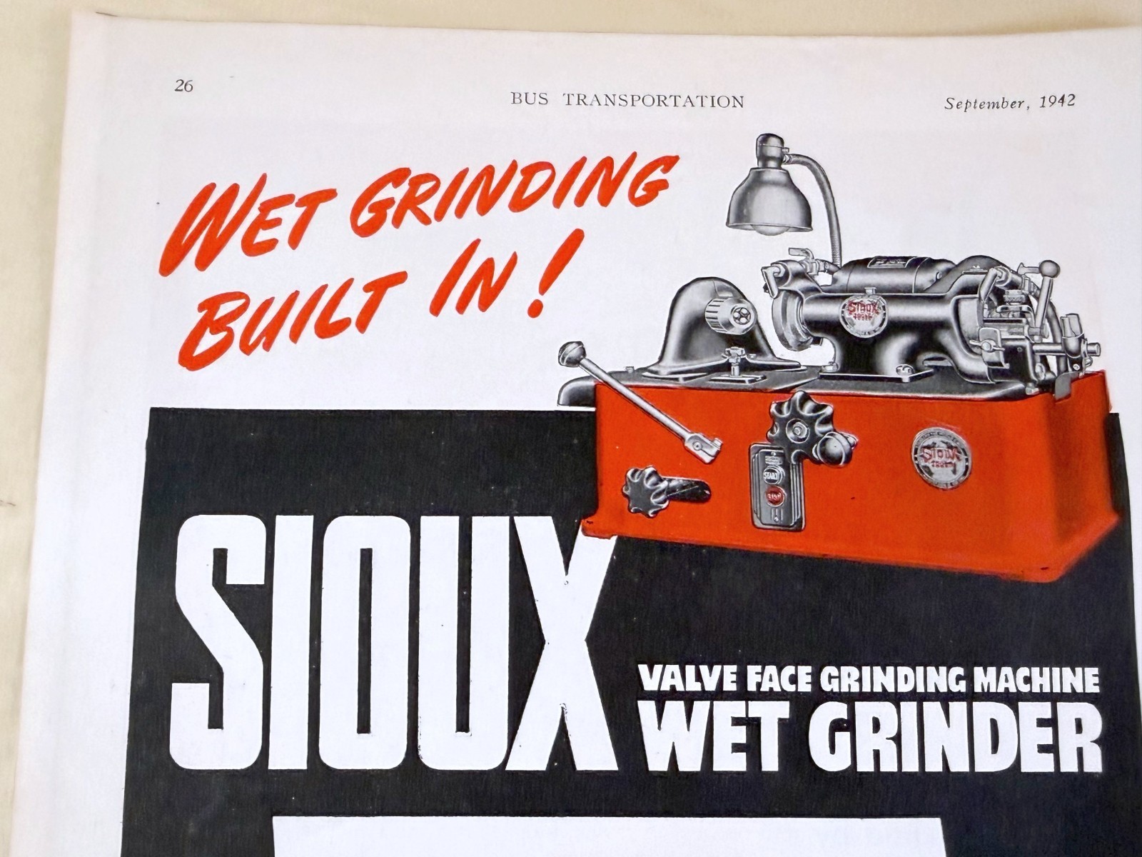 vtg BUS transportation print ad 1942 Hiro-Hitler Sioux Exide Champion Spicer