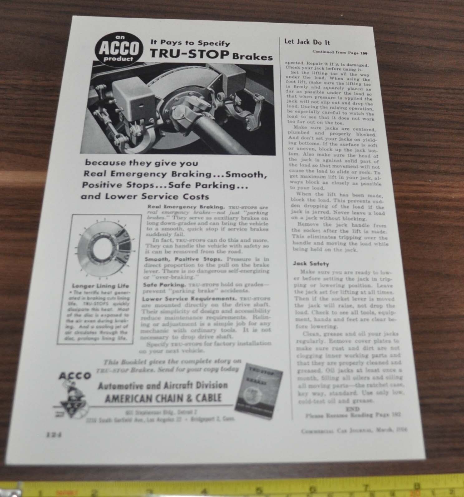 1956 GM Bus Aeroquip Air Compressor Schuylkill Valley Line Acco Tru-Stop Brakes