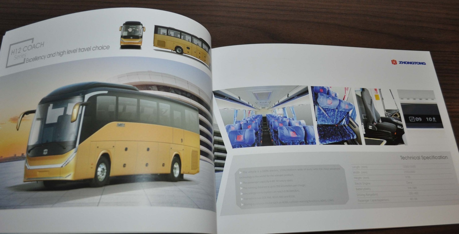 Zhongtong Model Range Coach Bus China Brochure Prospekt
