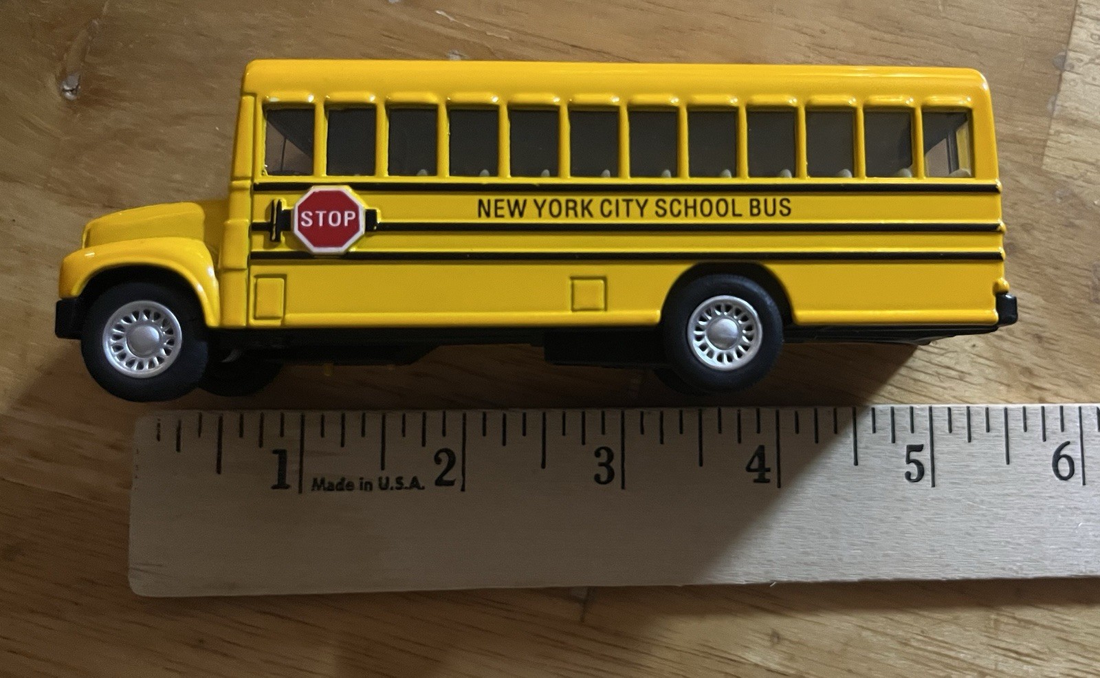 NYC School Bus Pull Back And Goes Forward Toy Souvenir