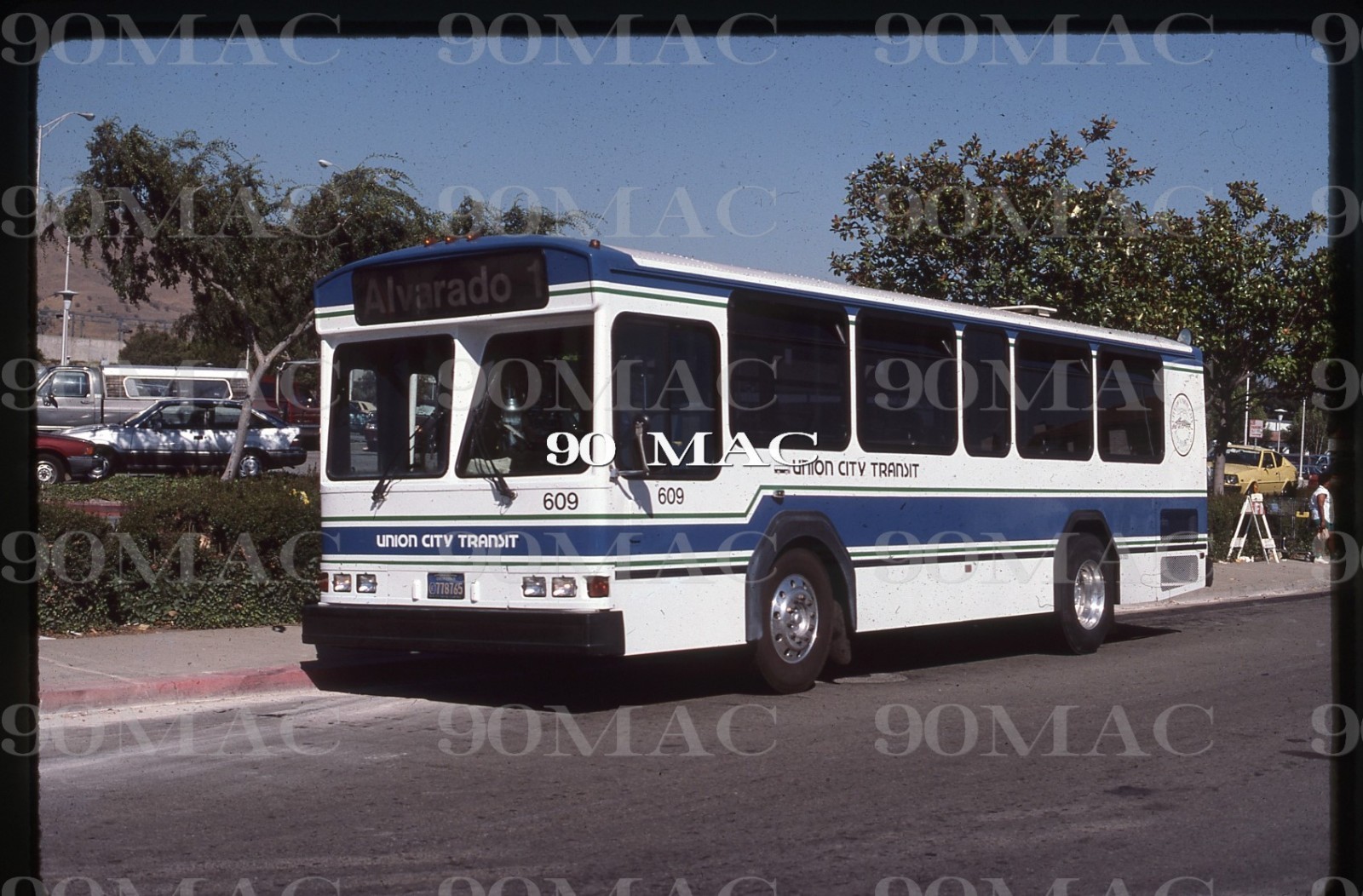 UNION CITY TRANSIT (CA). Bus #609. Original Slide 1990.