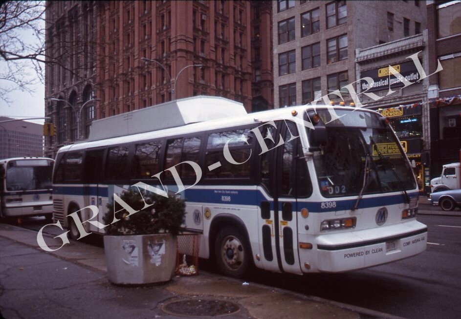 ORIGINAL 1993 NYCTA NEW YORK CITY BUS SLIDE RTS #8398 DUEL FUEL MANHATTAN NY