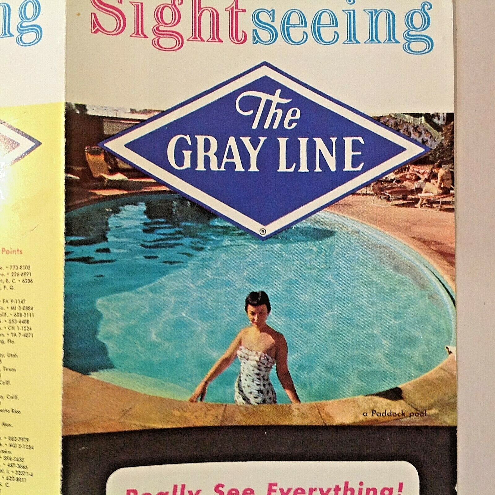 Vtg 1964 Tanner Gray Line South California Arizona Nevada Sightseeing Brochure