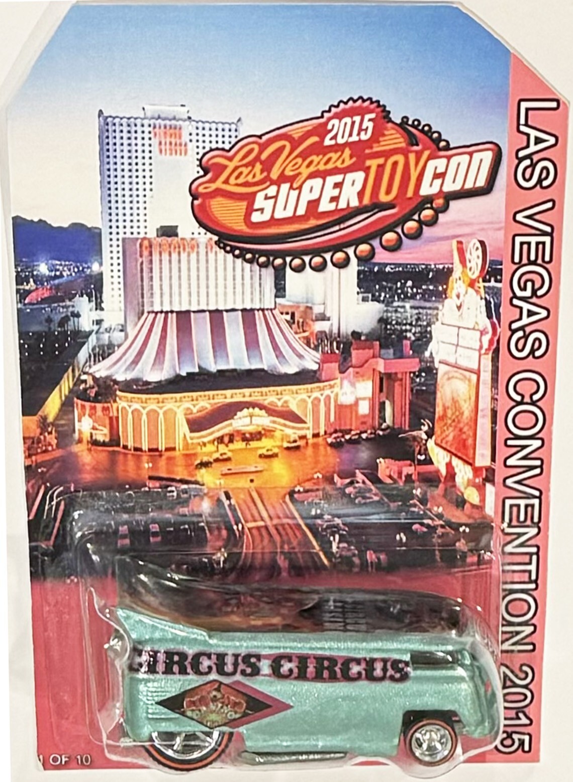 Teal VW Drag Bus Custom Hot Wheels 2015 Las Vegas Convention Series w/RR 1/10