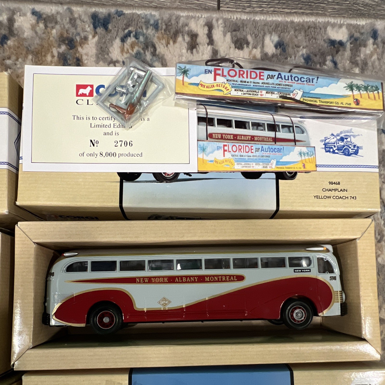 Corgi Vintage Buses USA Bundle 4 — WAC Army Champlain NJ Burlington New in Box