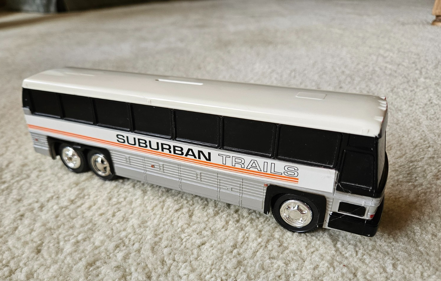 Vintage 1980s Jimson Suburban Transit Bus 10″ long Plastic Bank