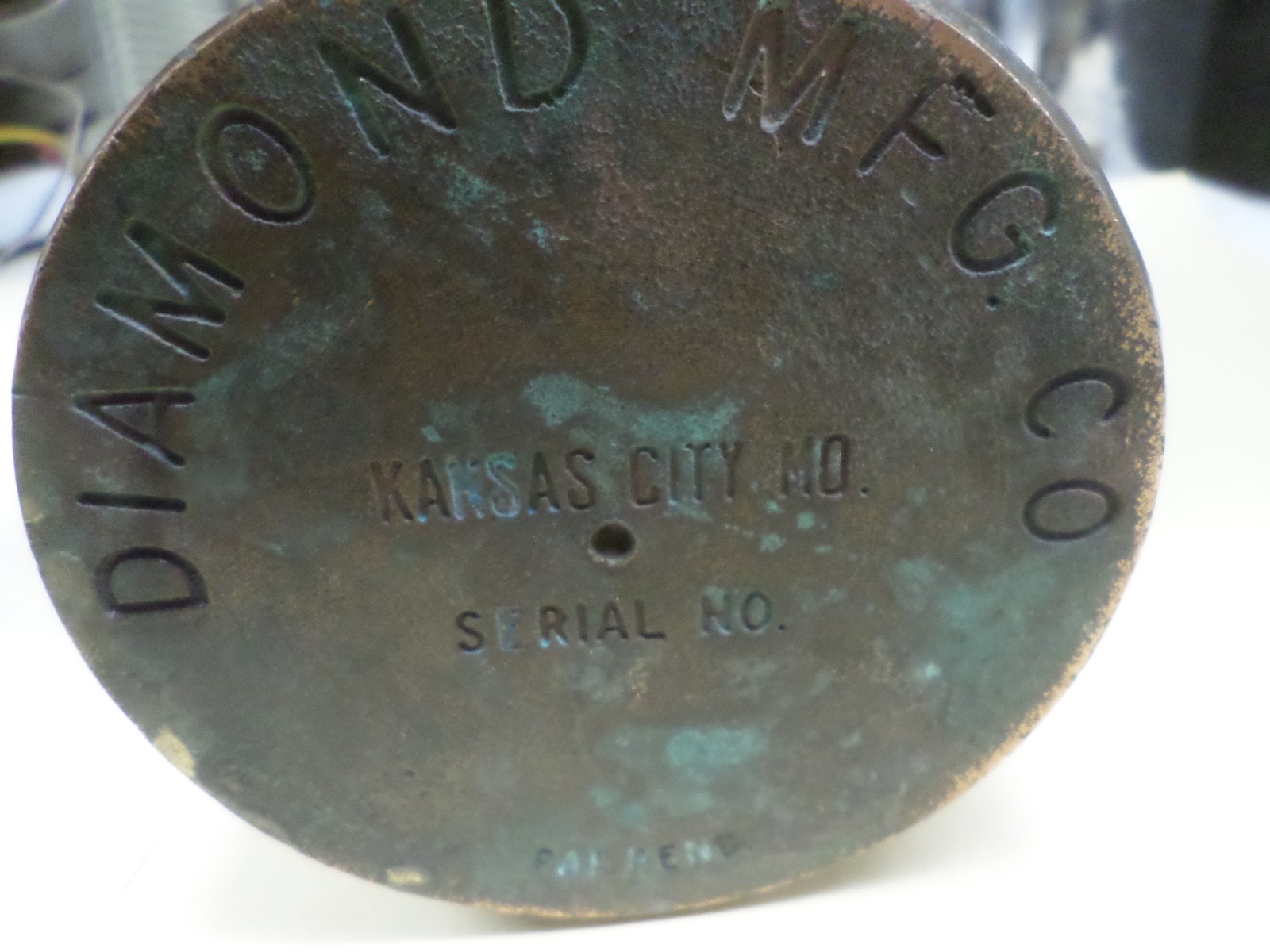 Vintage Diamond Mfg Brass Fare Box Money Vault Cylindrical 9″ X 4-3/4″ #165