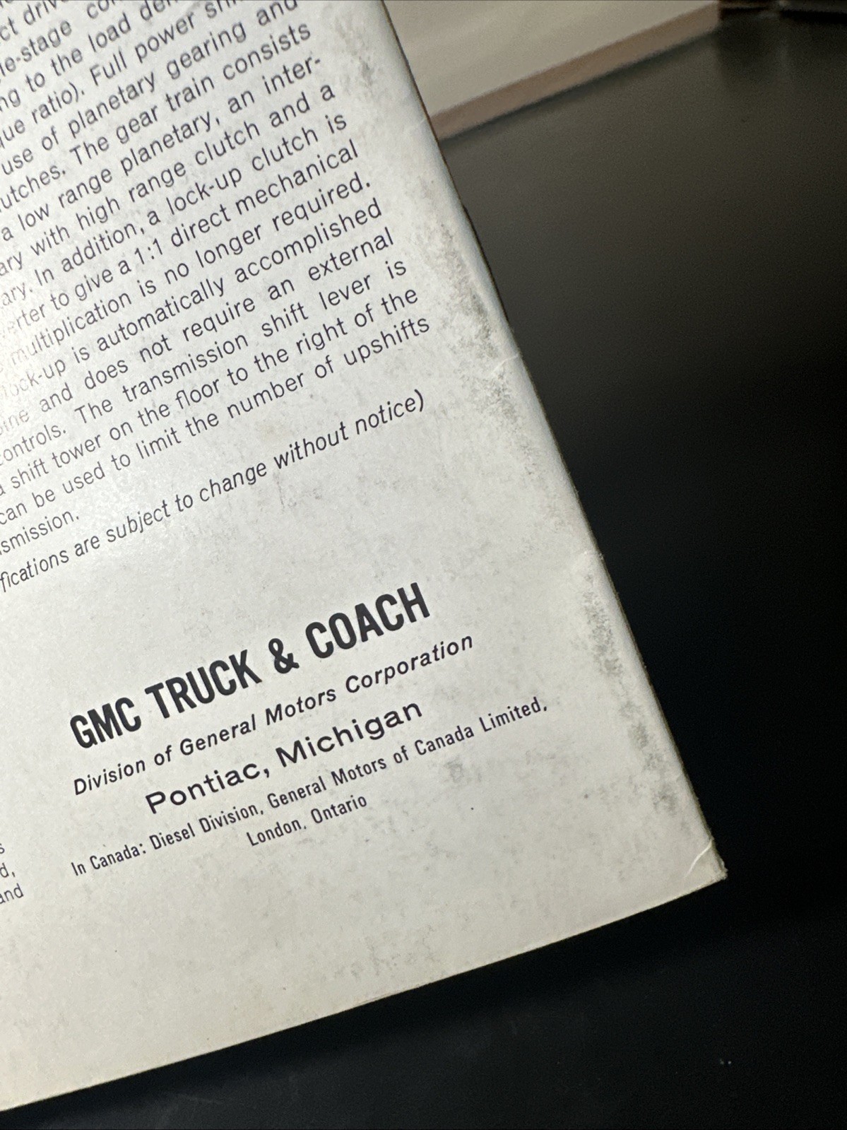 Vintage GMC’s Light Transit Models Advertising Brochure
