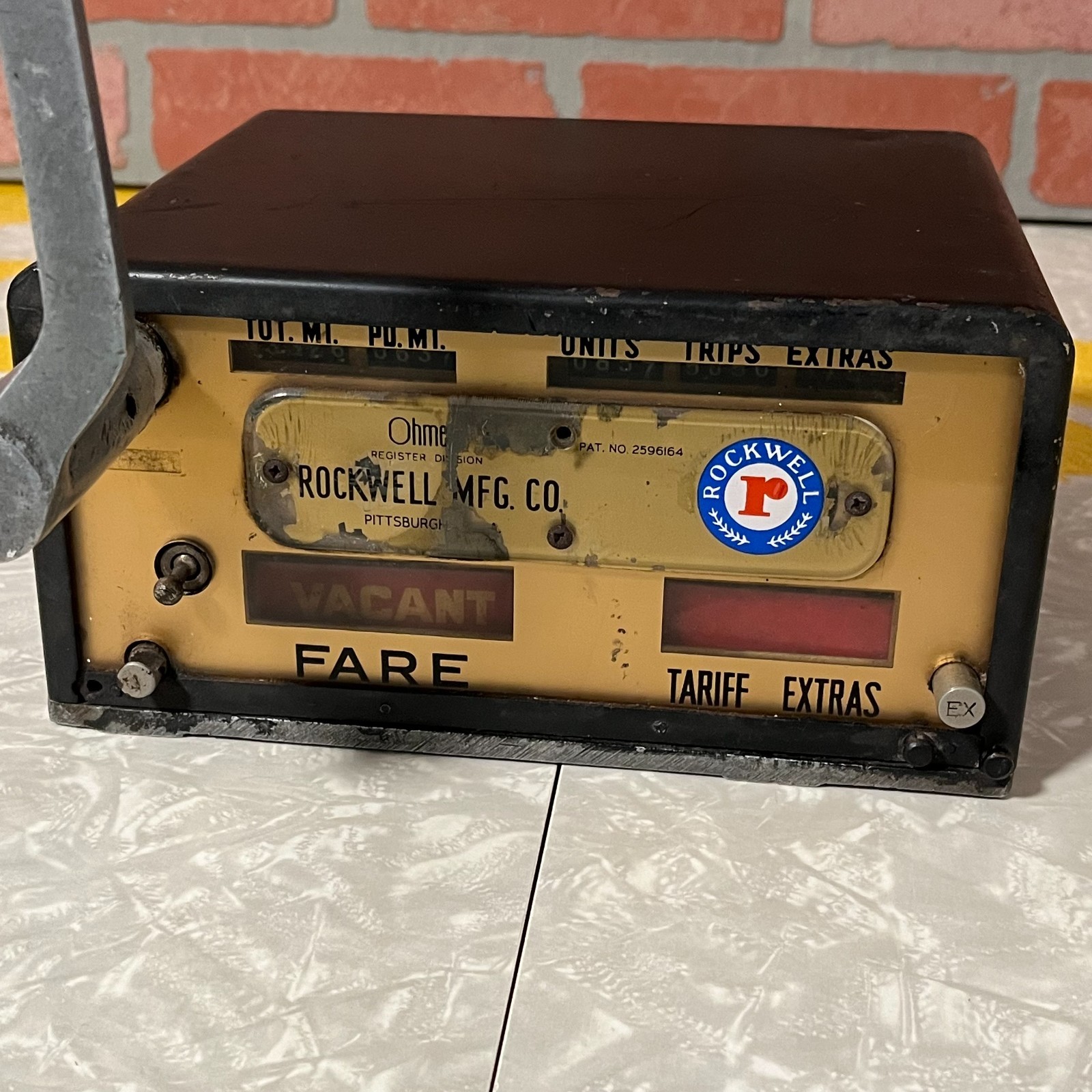 Vintage NYC Taxi Fare Meter Rockwell Mfg Co. Ohmer 1960s Era New York City Cab