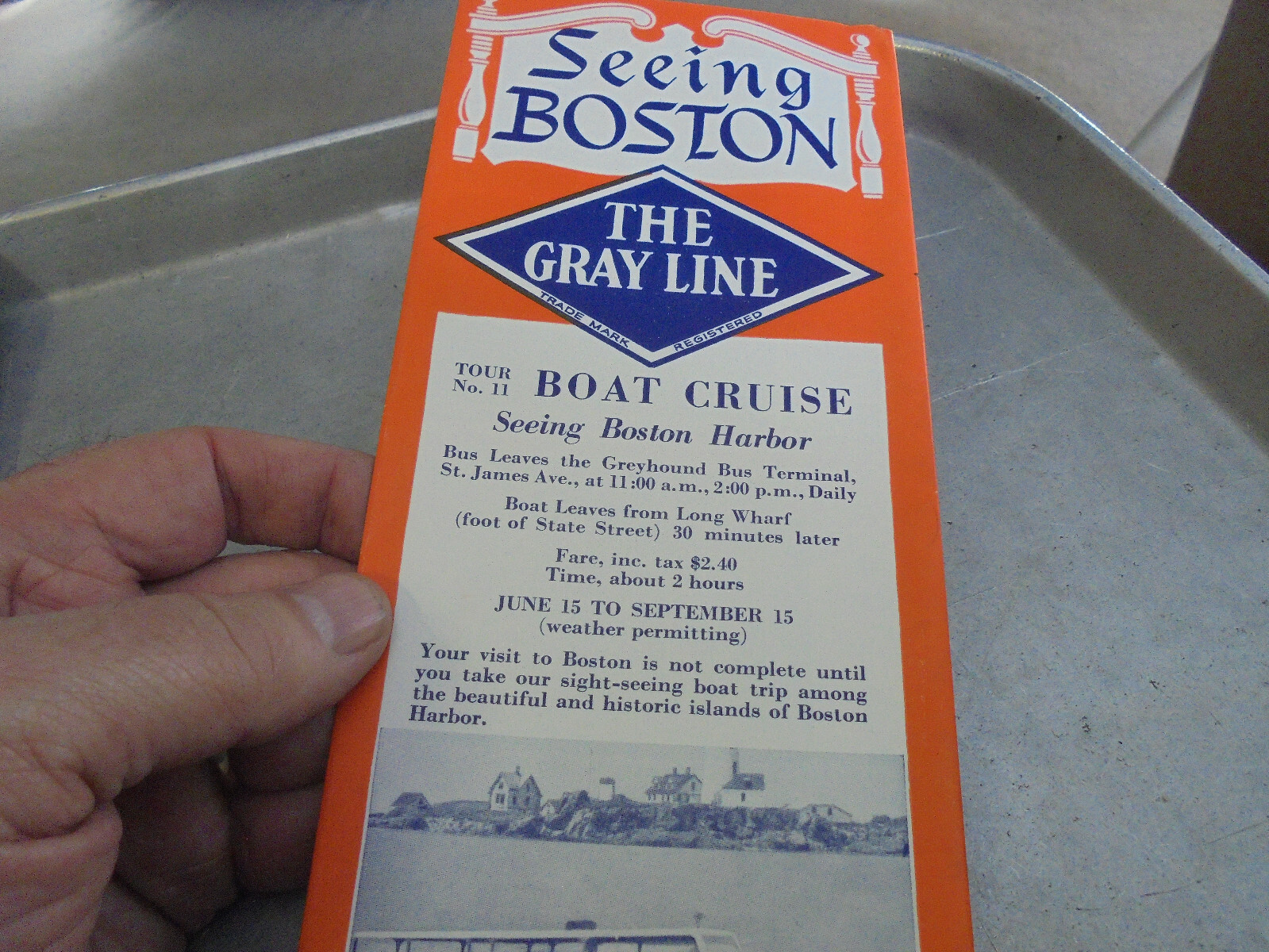 Vintage 1950’s The Gray Line brochure Seeing Boston