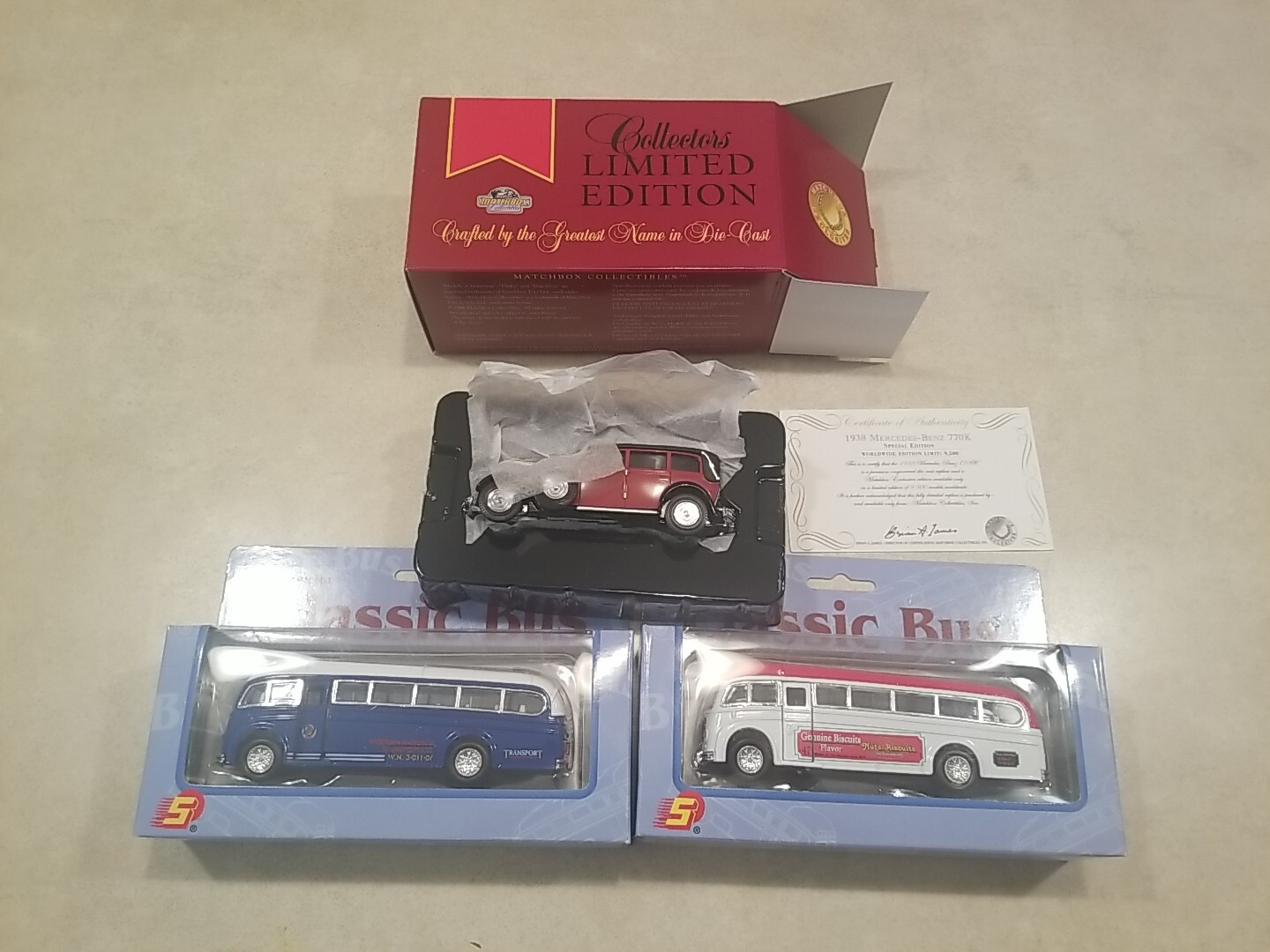 Superior Classic Bus Lot Plus Matchbox Dinky 1938 Mercedes Benz 770k