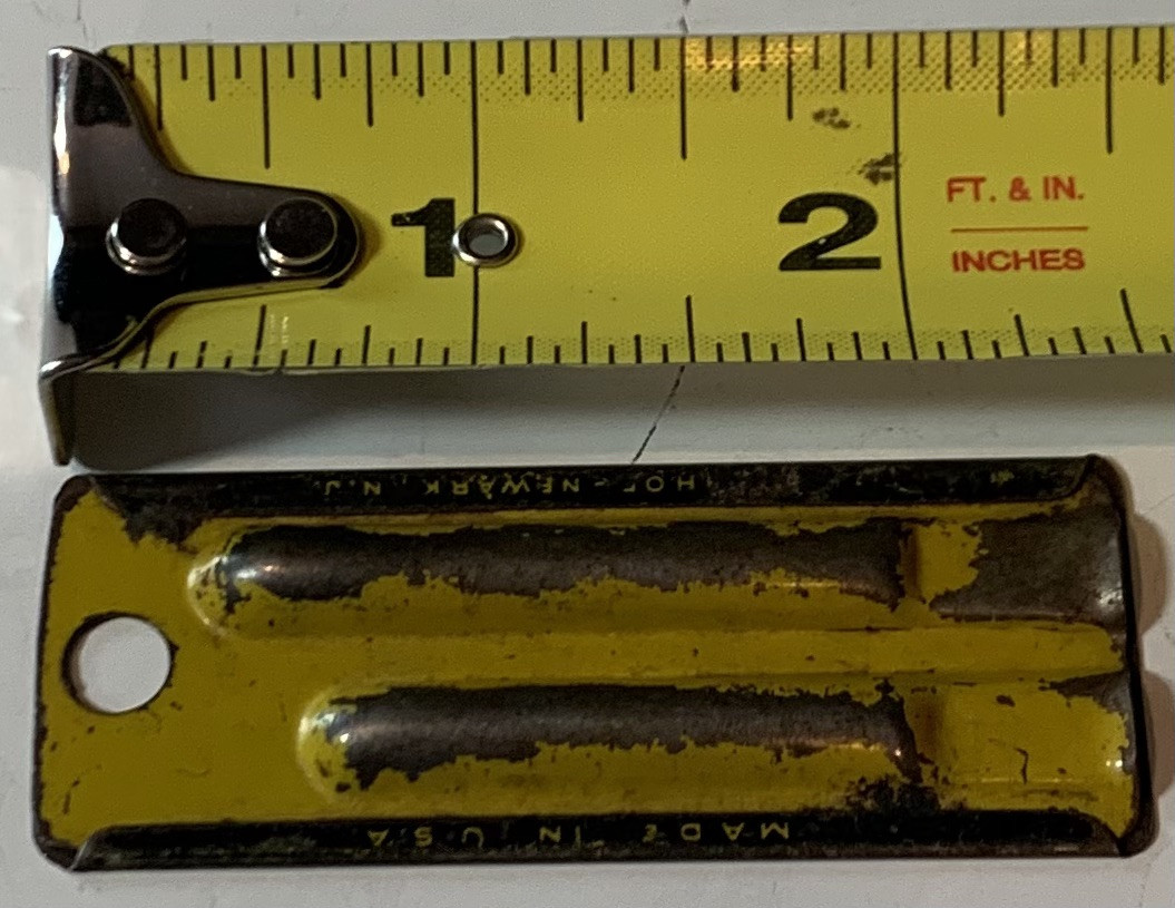Vintage 1930s-1940s Yellow Cab Whistle Key Fob Black & Yellow