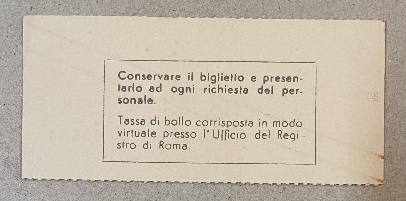 1956 Aeroporto – Roma ticket , Italy Rom airport tax coupon