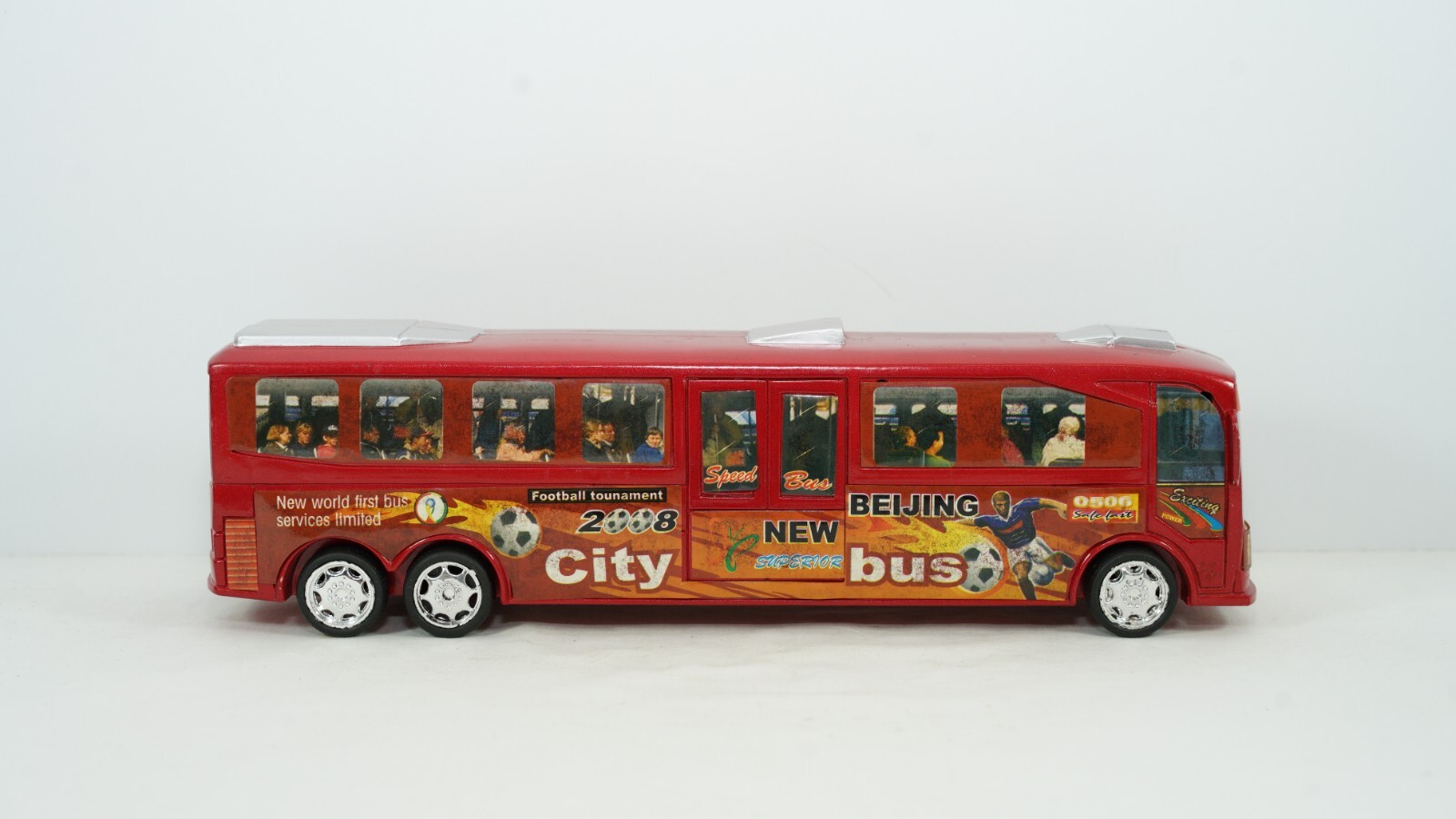 Beijing 2008 City Bus Football Tournament Push-N-Go Floor Bus B52