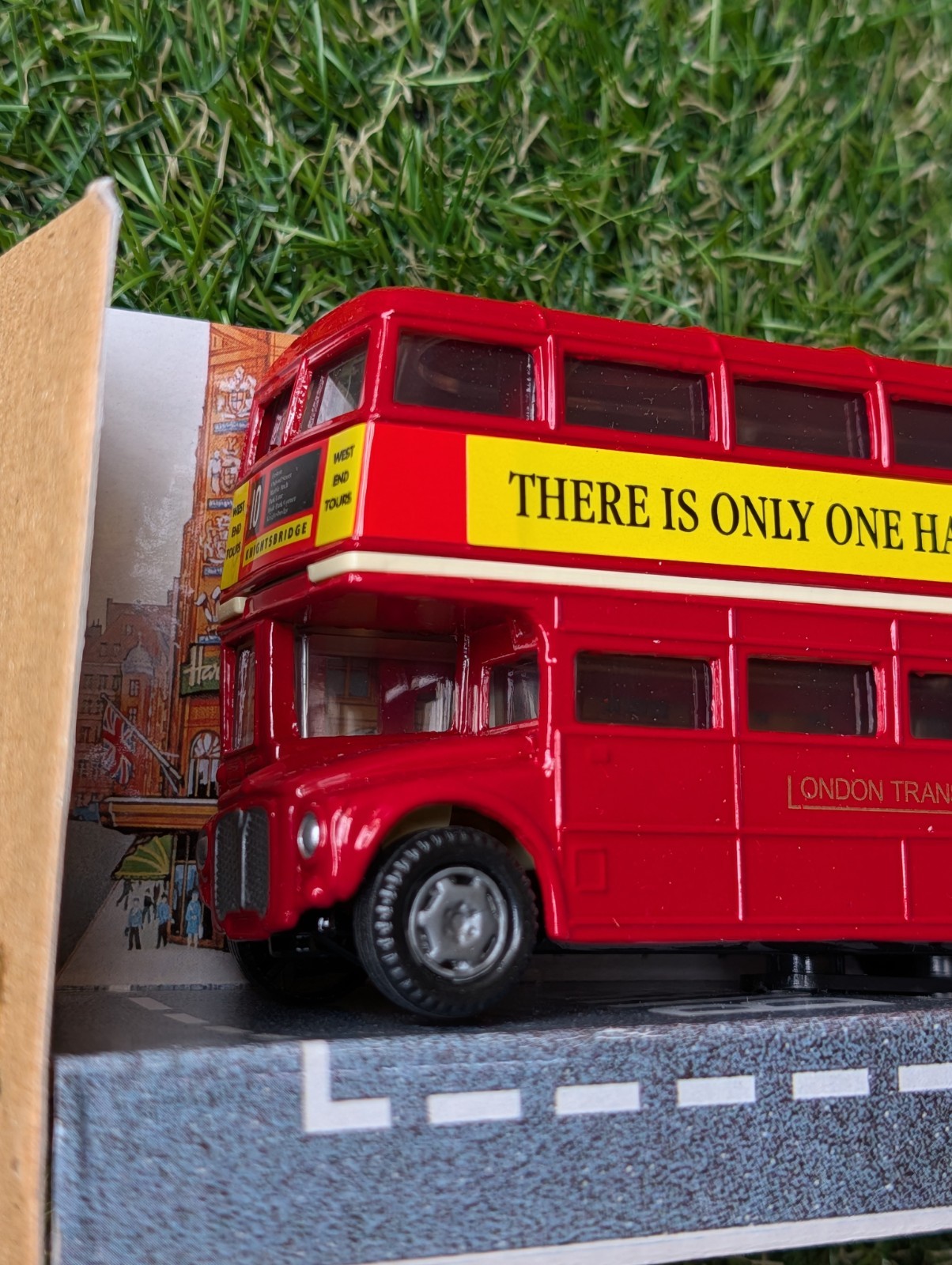 Vintage Harrods Scenes of London Red Double Decker Bus Diecast – Opened Box