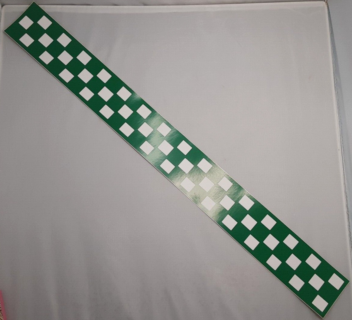 Taxicab Checkerboard Vinyl Decal Sticker Striping NOS Cab Driver 23 3/4″ X 2 1/2