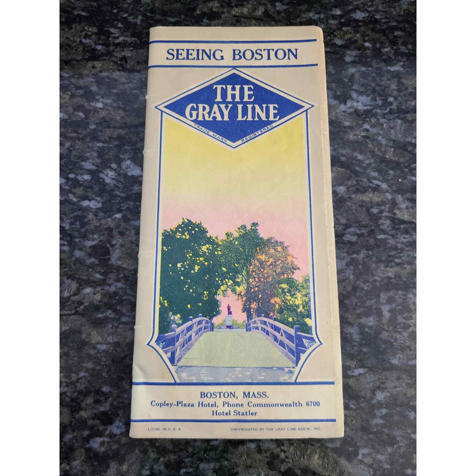 The Gray Line Seeing Boston 1934 Motor Touring Brochure (BC) (5P)