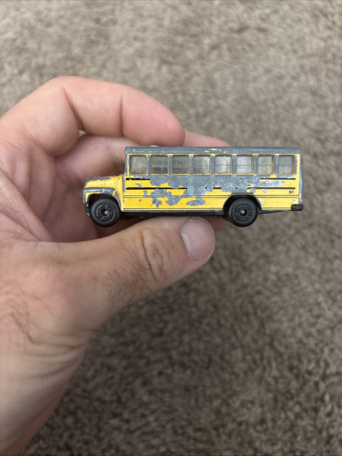 Matchbox School District 2 Diecast School Bus 1985 Collectible Toy Vehicle