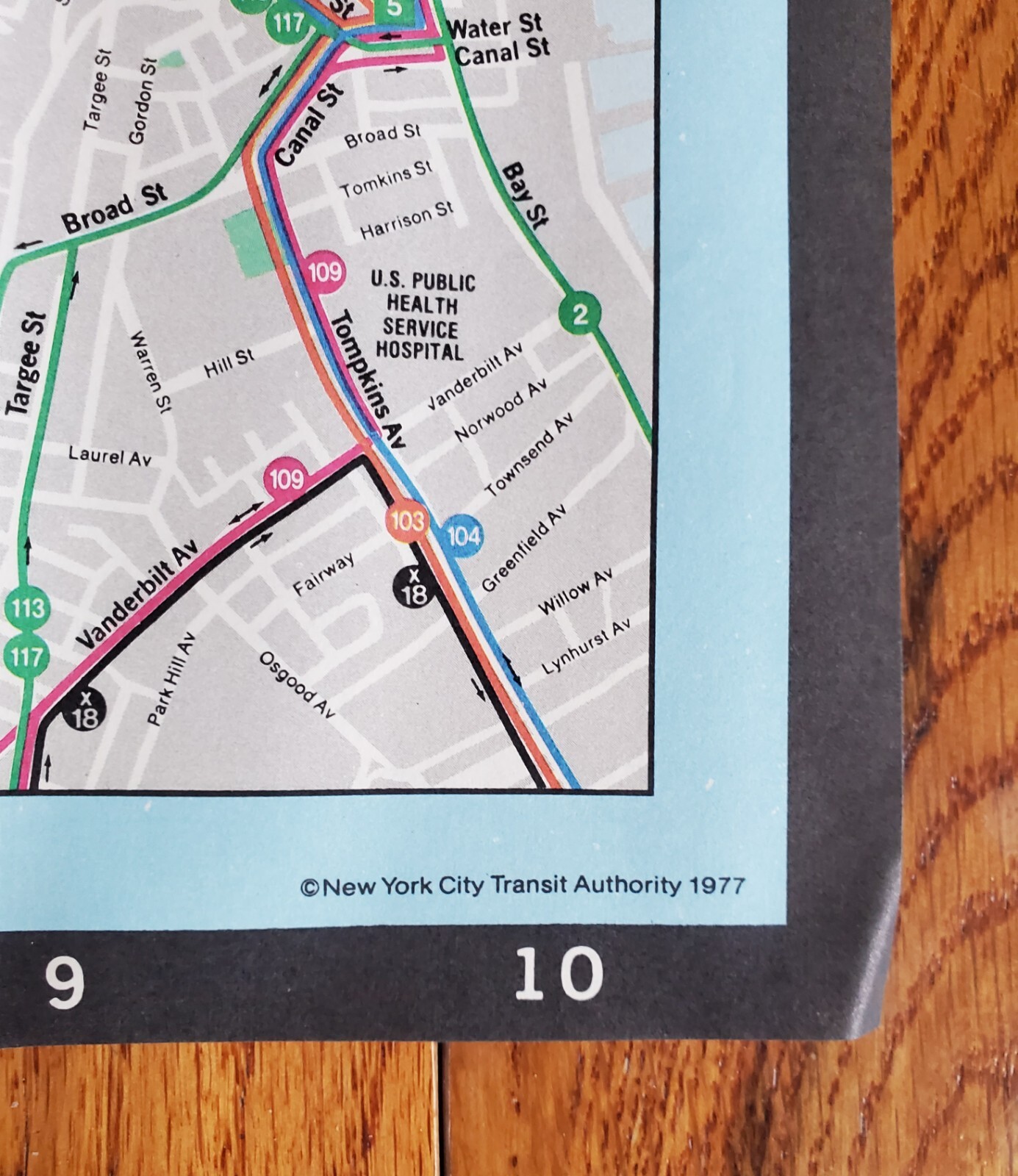 VINTAGE 1977 NYCTA NYC STATEN ISLAND BUS MAP MTA NEW YORK CITY TRANSIT AUTHORITY