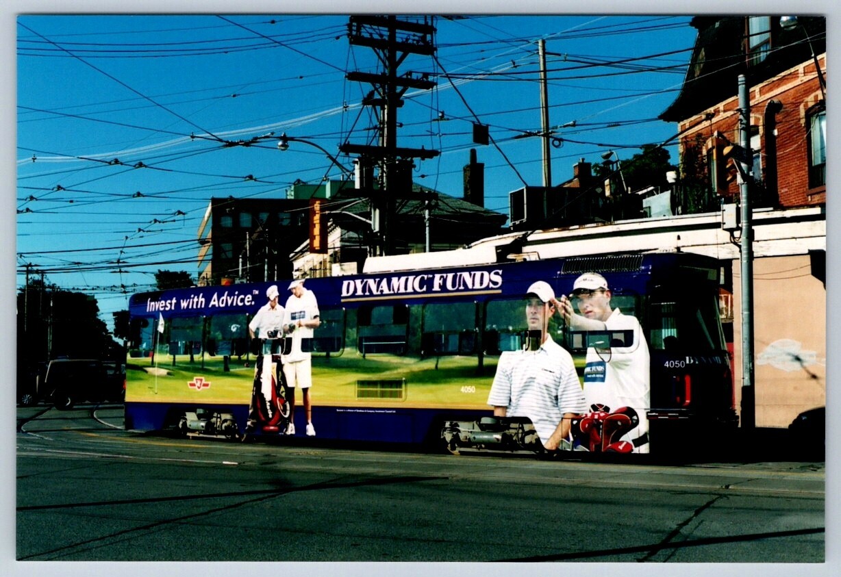 TTC Streetcar 4050 ‘Dynamic Funds’ Wrap, King St West Toronto, Kodak 4×6 Print#1
