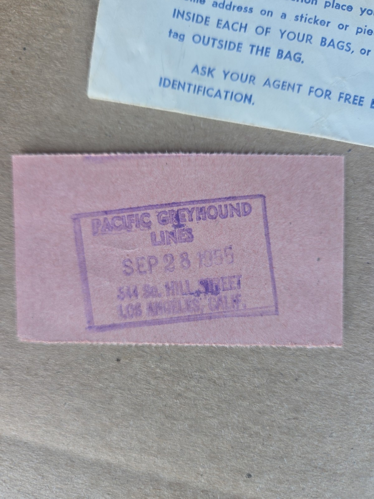 1950s Pacific Greyhound Bus Line Pocket Folder Envelope Identification Check Set