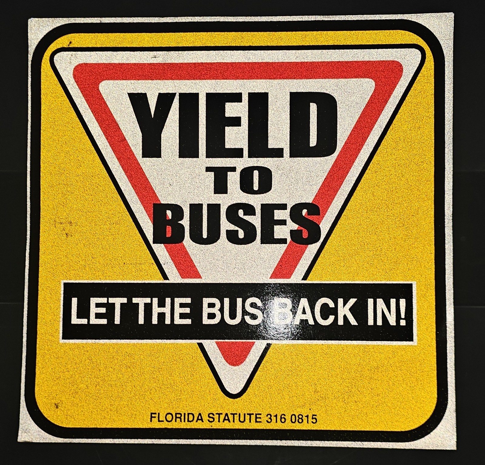 4PCS YIELD TO BUSES Collection. Transit Collectible.