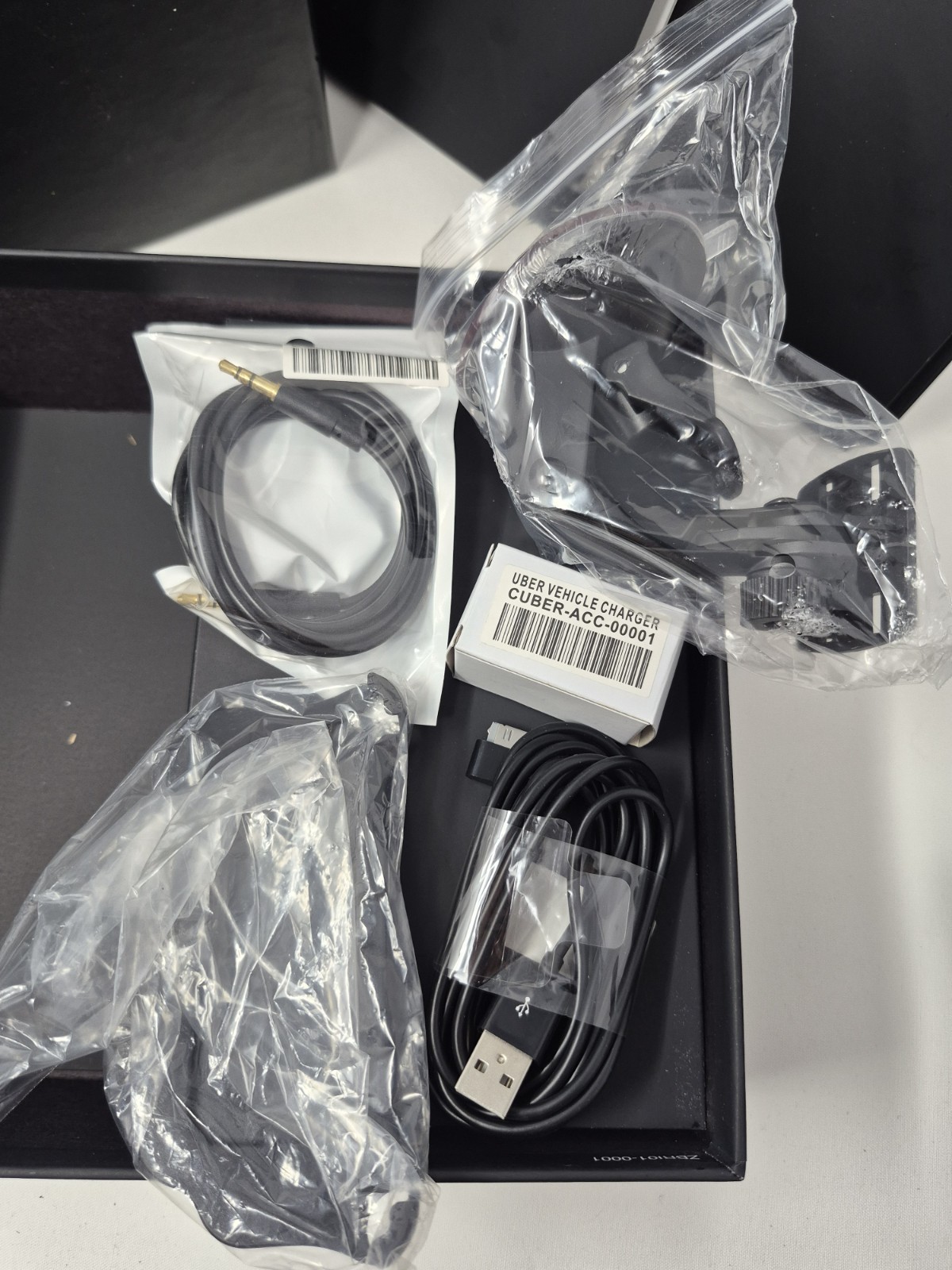 RARE New Uber Driver Welcome Box With Iphone, Cables, Sticker, And More! NEW