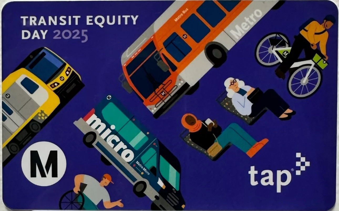 NEW Active Transit Equity Day 2025 Los Angeles Metro LA TAP Fare Card Bus Subway