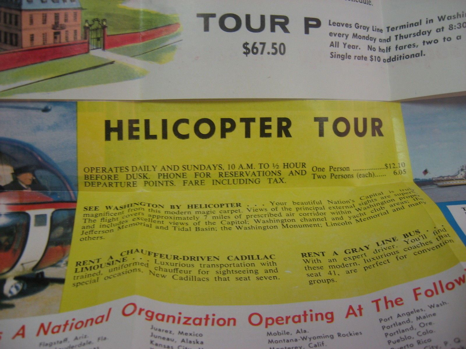Vintage 1958 The Gray Line Brochure Washington DC Sightseeing Tours US Capitol