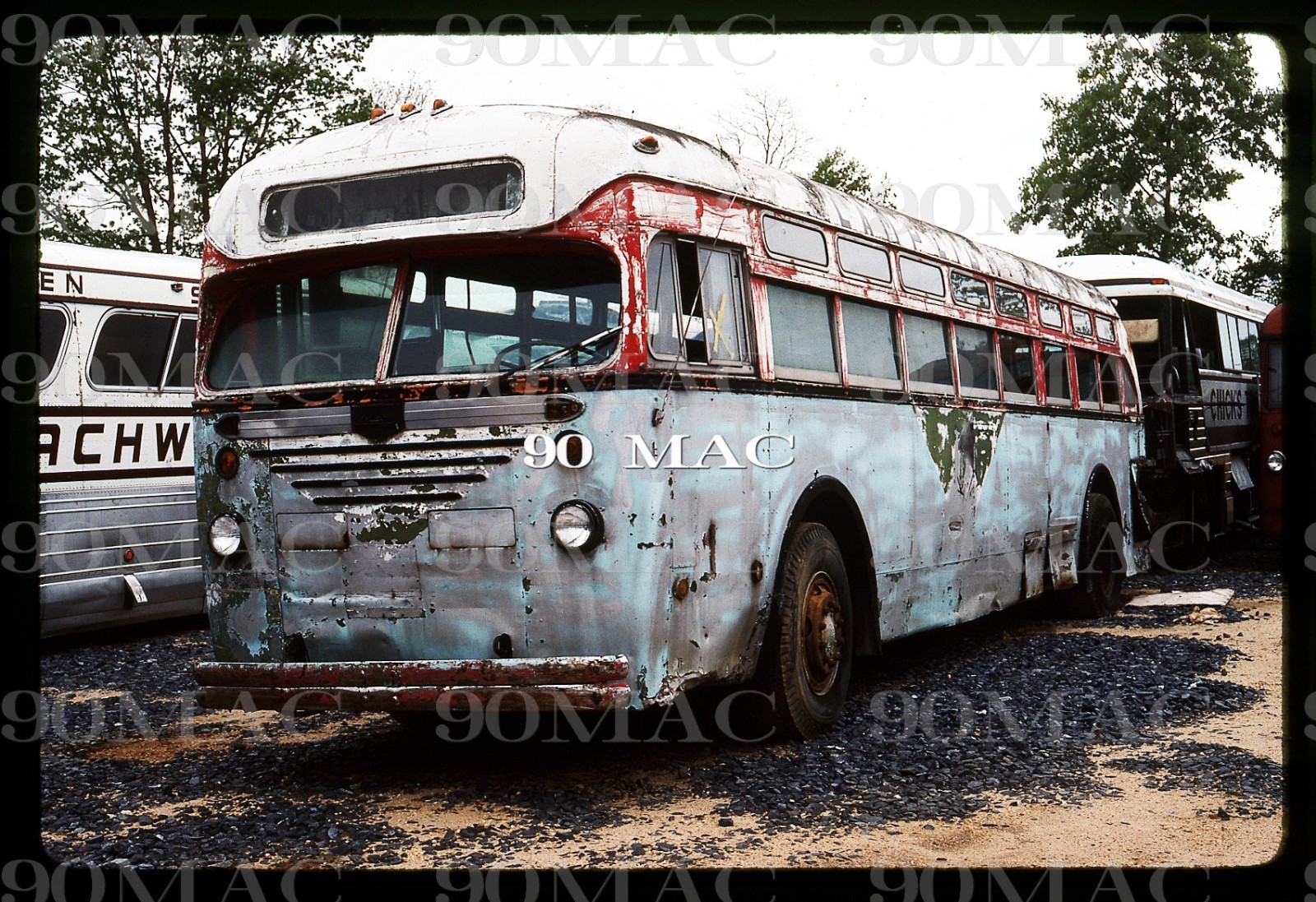 UNKNOWN MACK TRANSIT BUS. Original Slide 1990.
