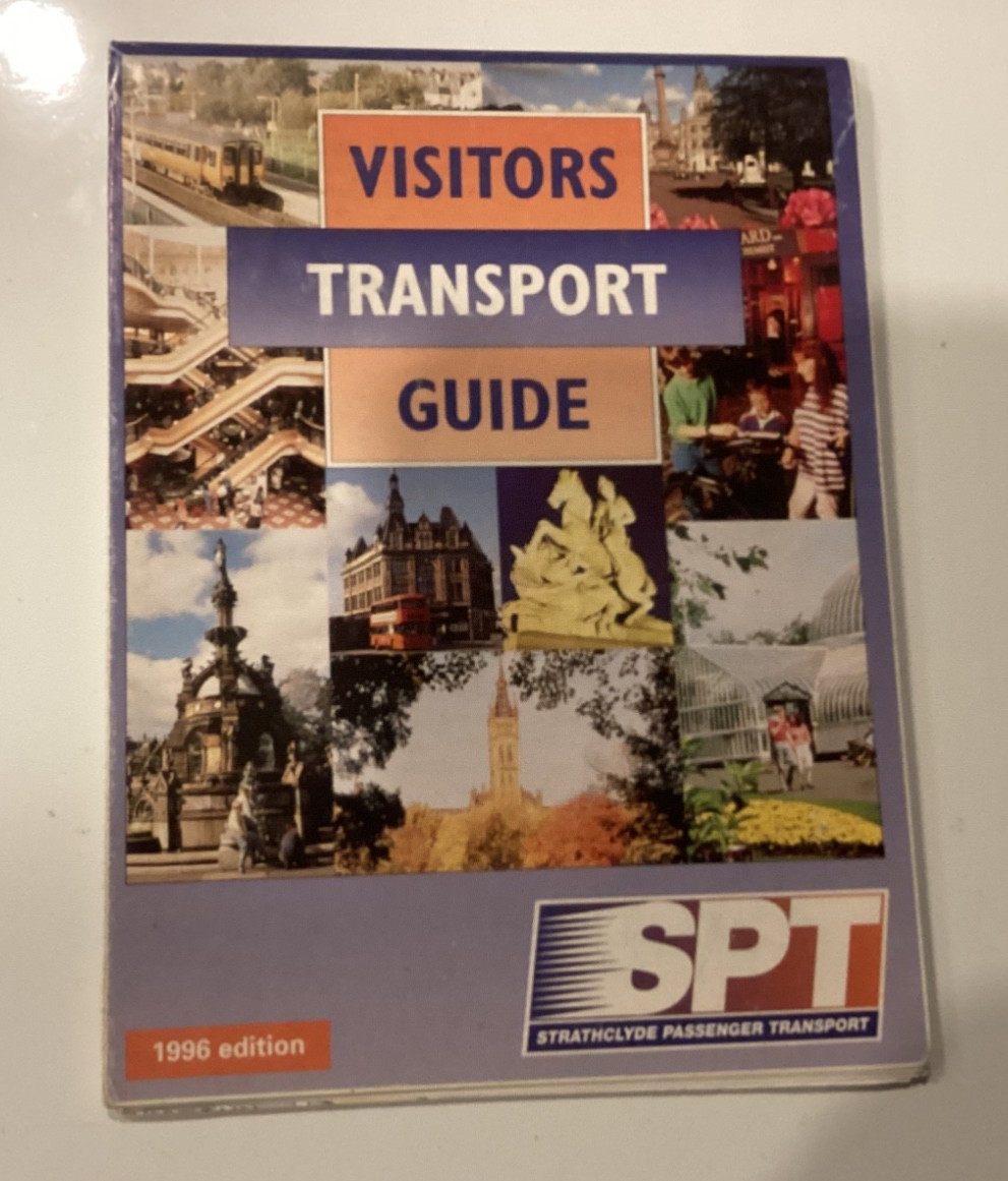 Rare Vintage 1996 Bus Service Brochure Map Visitor Transport Guide Strathclyde