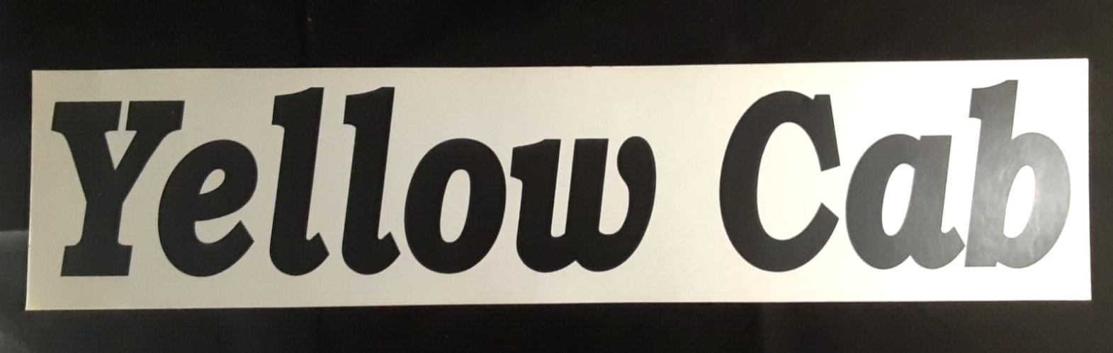 Yellow Cab Driver Sign Sticker Decal Original Vintage Unused T2