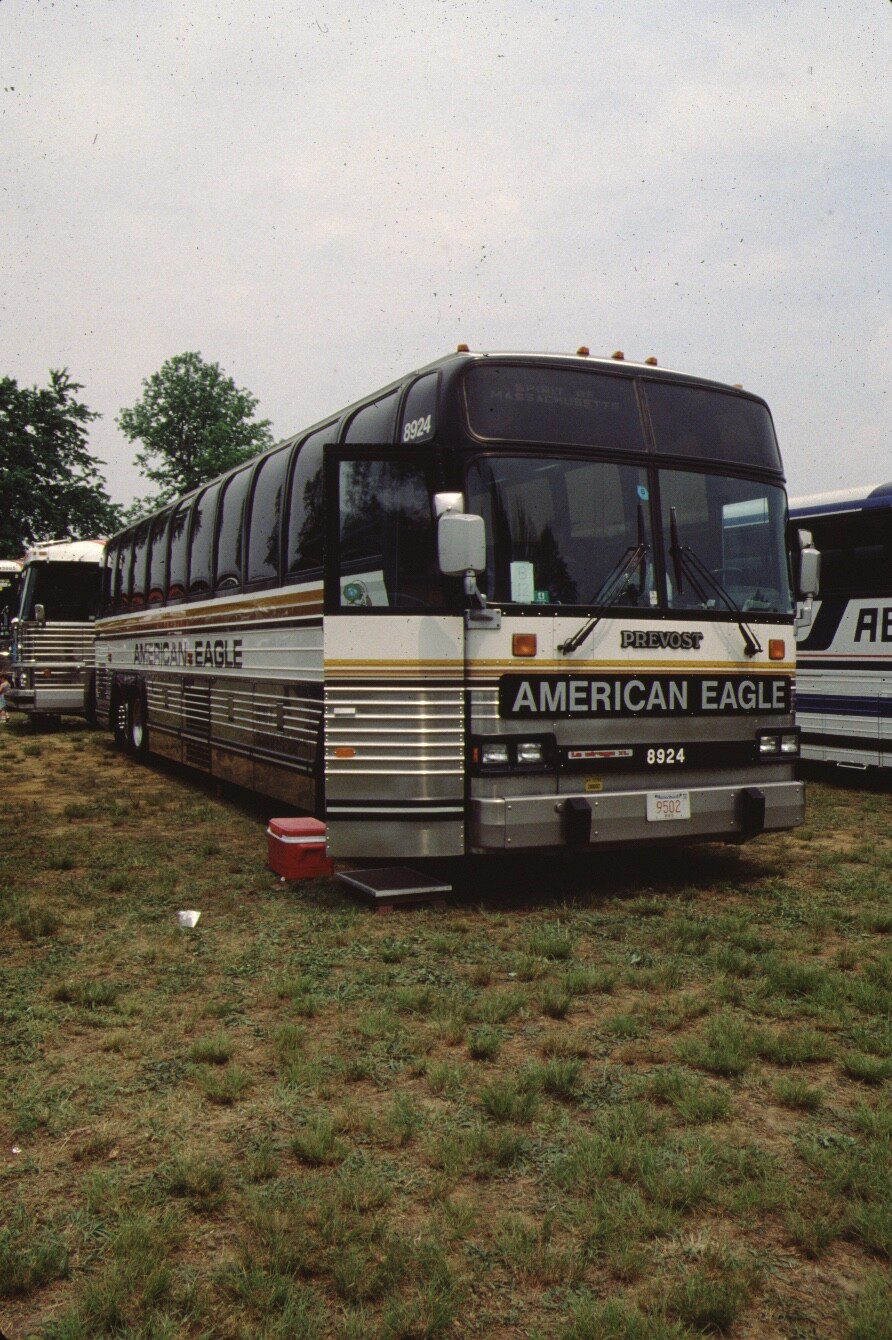 American Eagle Prevost bus original slide