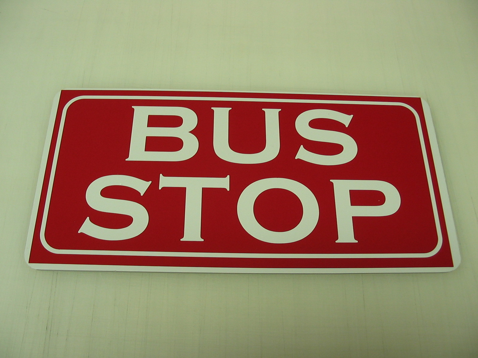 BUS STOP Metal RED Sign