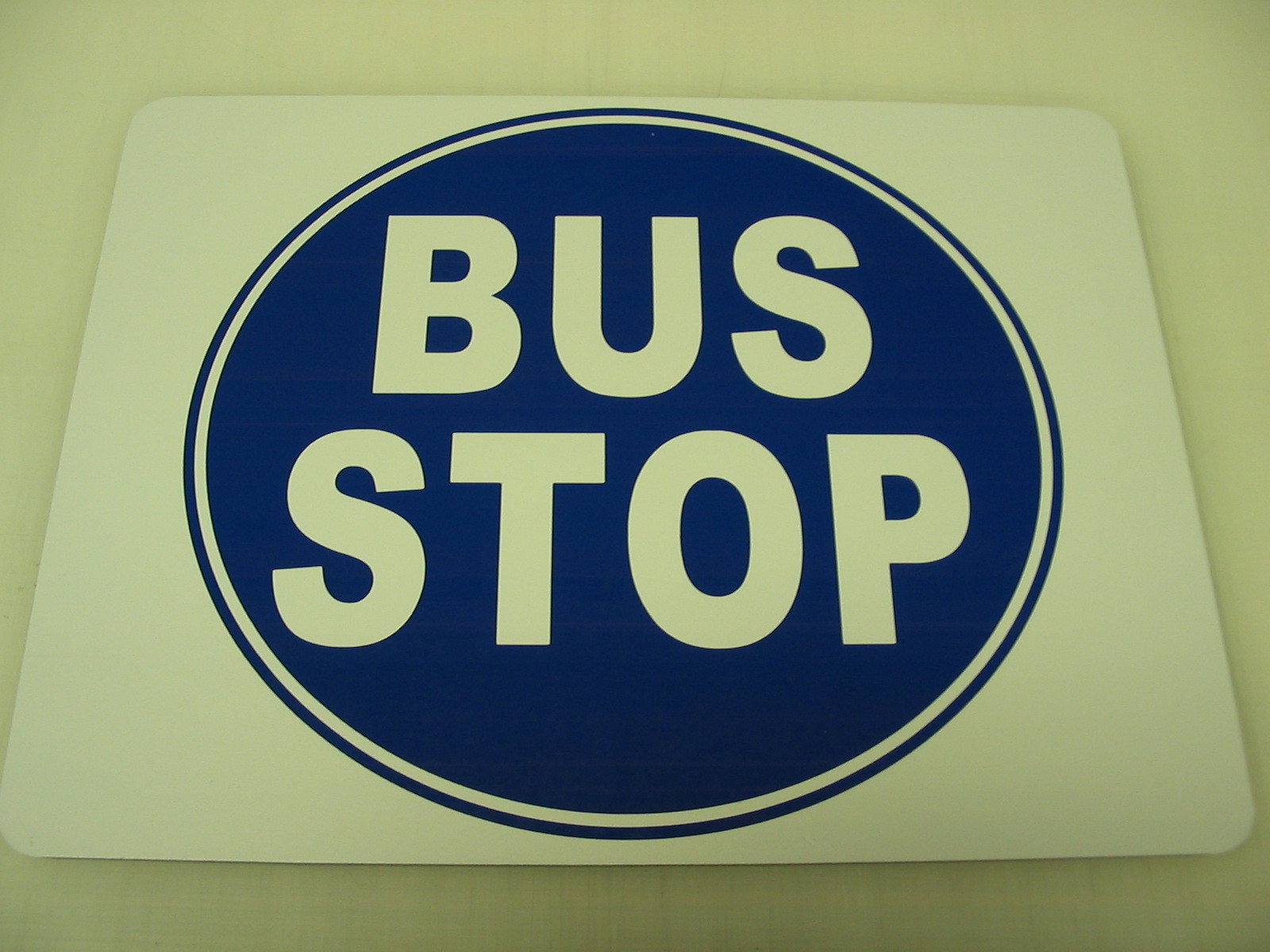 BUS STOP Metal BLUE Sign
