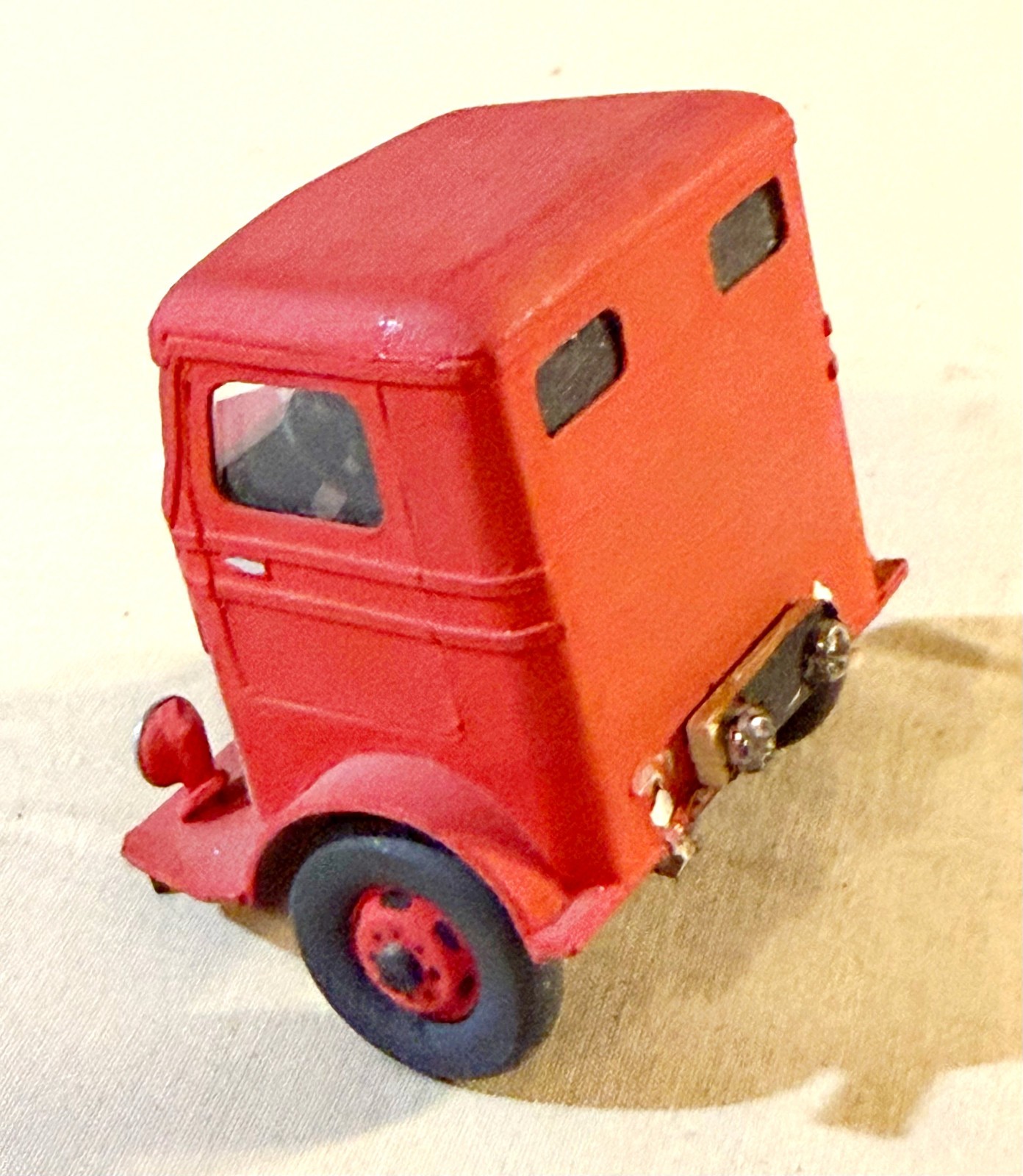 Handmade Vintage Slot Car Models: White COE Truck & 1930s Mack Intercity Bus