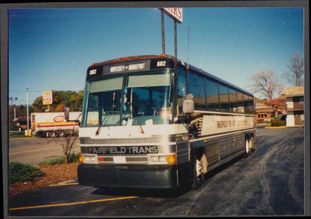 Fairfield Transit Coach #602 for University of Bridgeport bus snapshot 1991