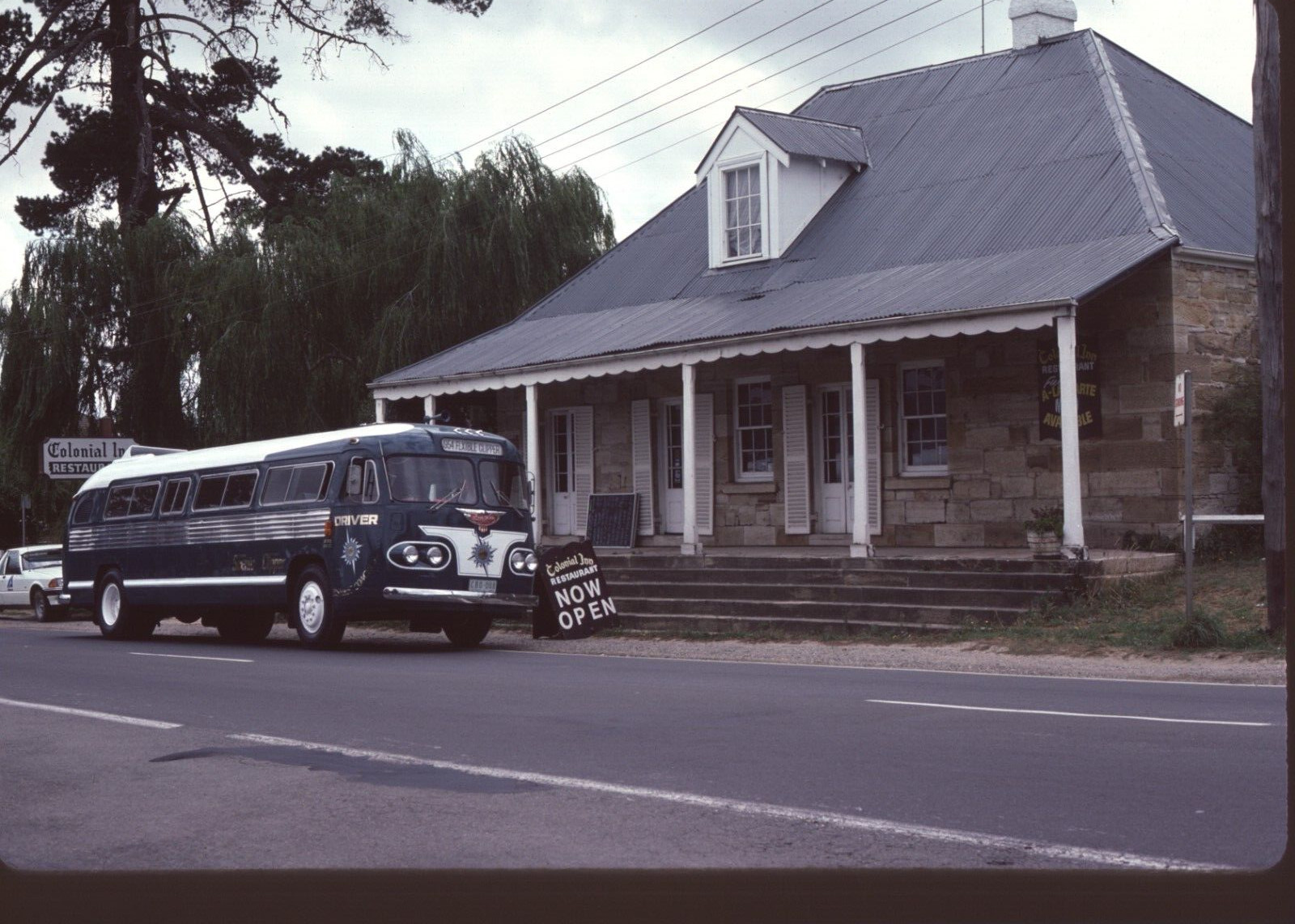 Driver Flxible Clipper bus Kodachrome Original Kodak Slide