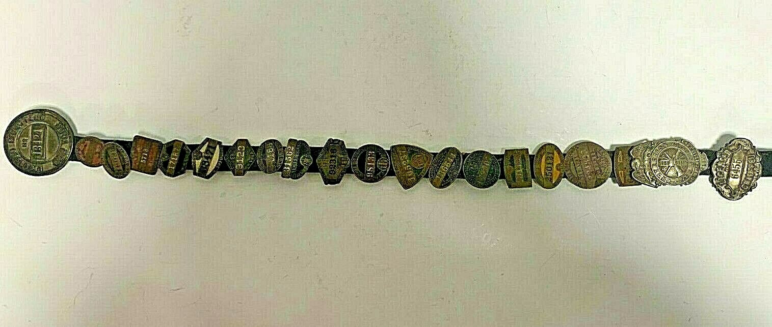 NEW YORK CHAUFFEUR BADGE CONCHO BELT CIRCA 1910’s – RARE – ESTATE FRESH
