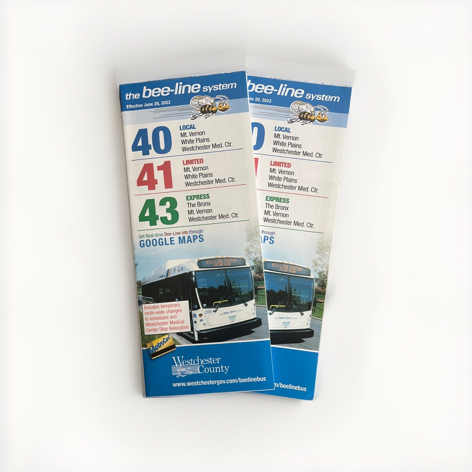 Bee Line Bus Timetable – Routes 40/41/43 June 2022 Edition