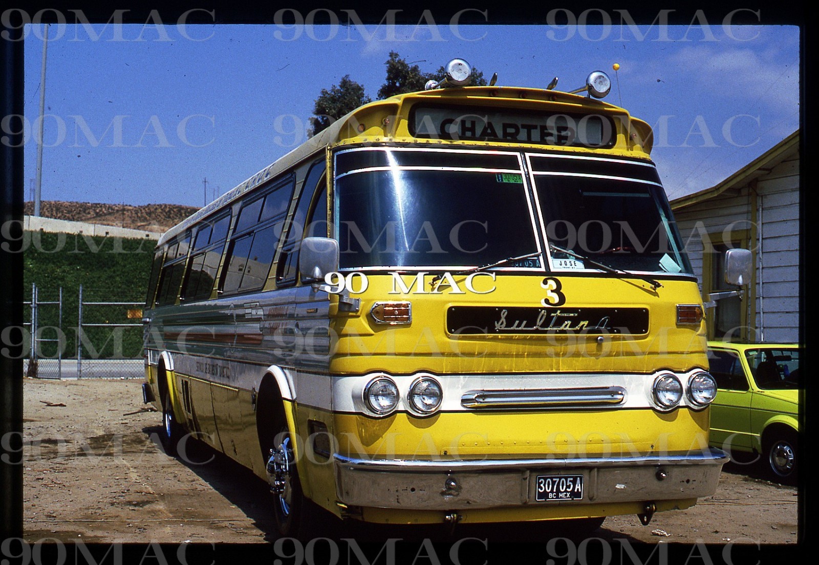 C.R.O.C. SULTANA BUS #3. Tijuana (MX). Original Slide 1987.