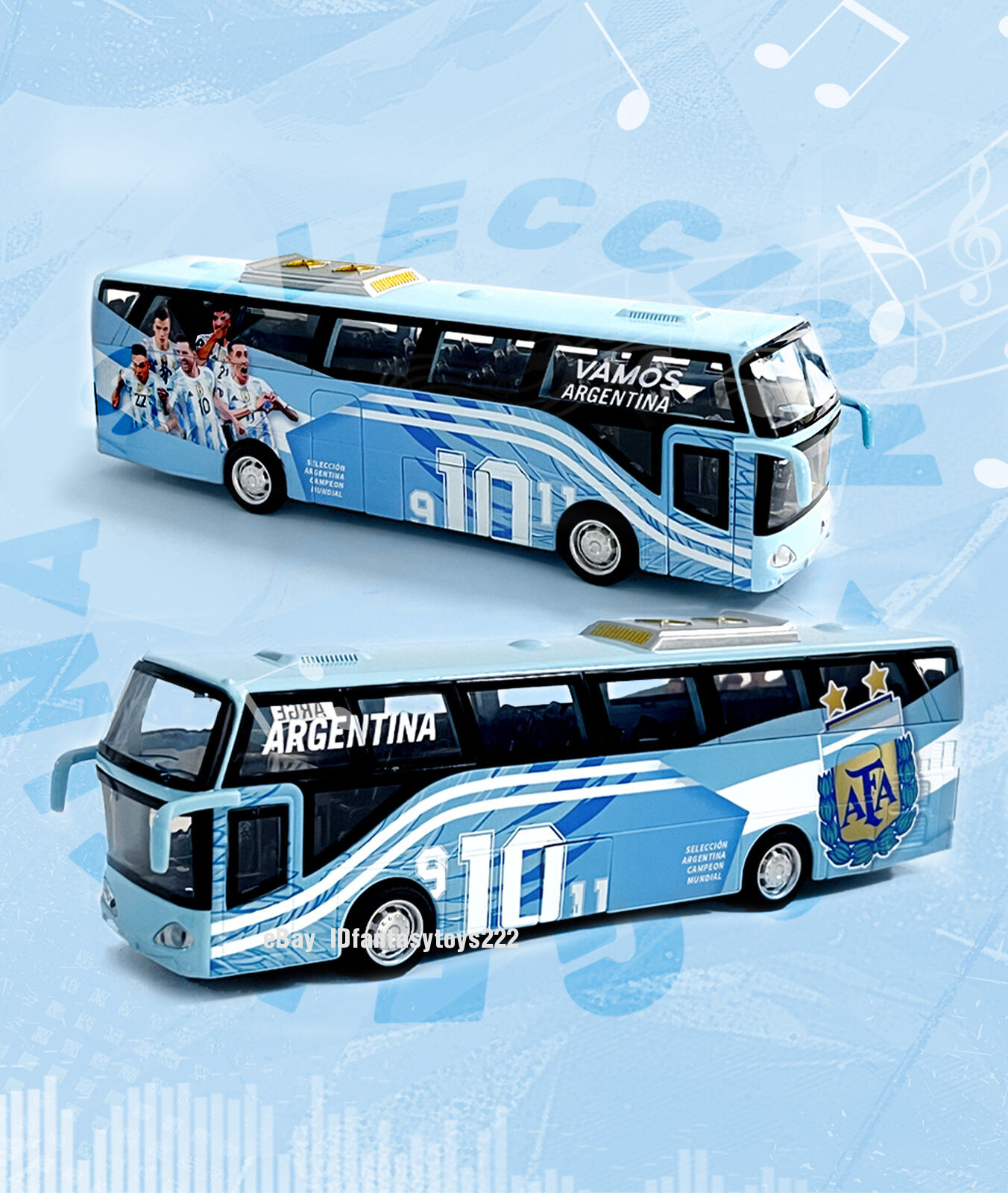 NEW!Argentina National Team Players Bus Model In Stock